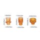 thumbnail image 3 of Candelabro De Cristal 3 portavelas cónicos de vidrio color naranja para centros de mesa,ideales para decoración de bodas y cenas. Rkxzt, 3 of 9