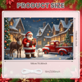 thumbnail image 6 of Festive Design Christmas Banner Santa Claus Holiday Backdrop Reindeer Snowman Decorative Ornament for Party Indoor Celebration, 6 of 9