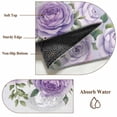 thumbnail image 6 of Spring Flowers Round Area Rug 3.3Ft Washable Circle Rugs for Dining Room Table, Botanical Purple Floral Leaaves Gradient Non-Slip Carpet Floor Mats Indoor Outdoor Carpet Runner Aesthetic Home Decor, 6 of 8