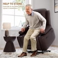 thumbnail image 2 of Power Lift Recliner Chair with Massage, Classic Single Sofa Lounge Chair with 2 Cup Holders Side Pocket, PU Leather Electric Lift Chair for Elderly, 2 of 7