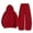 Red, variant on GiLiling Girls Pullover Hoodie with Kangaroo Pocket and Wide Leg Pants Set, Kids 2 Piece Fall Winter Sweatsuit Outfits (White, 7-8 Years)