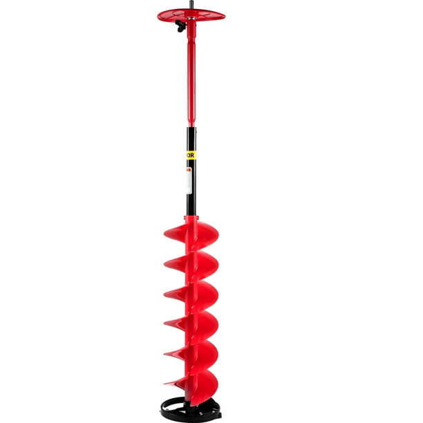 VEVOR Ice Drill Auger, 8 Diameter Nylon Ice Auger, 39 Length Ice Auger Bit,Auger Drill with 11.8 Extension Rod,Auger Bit w/Drill Adapter,Top