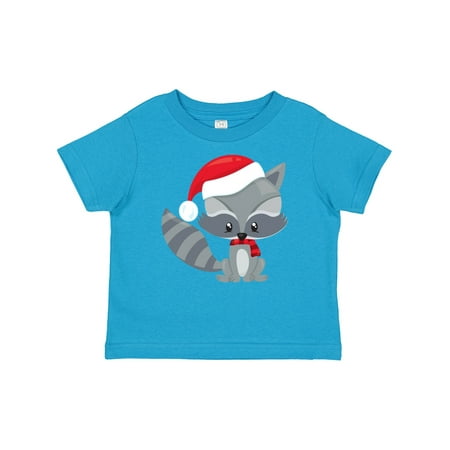 

Inktastic Christmas Raccoon Cute Raccoon Santa Hat Scarf Gift Baby Boy or Baby Girl T-Shirt