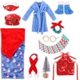 thumbnail image 2 of 12-Piece Christmas Doll Accessories Set w/Pajamas, Sleeping Bag & Tree Decor - Fits 12" Dolls, Roleplay Costume Bundle Multicolor, 2 of 6