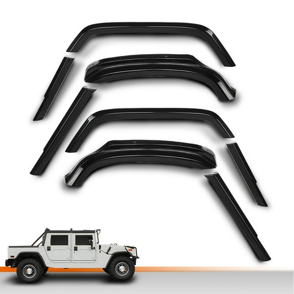 8Pcs Fender Flares overfender W/ hardware Fit For Hummer H1 / Humvee / HMMWV