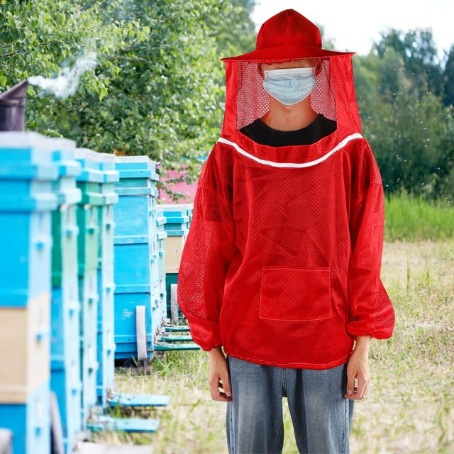LYUMO Beekeeping Jacket,Beekeeping Suit,Beekeeping Tools Professional Beekeeping Protective Jacket Beekeeper Veil Suit Smock