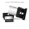 thumbnail image 5 of Iluminación ambiental para automóvil con USB de 2 piezas, mini luces interiores con forma de LED con control de botón de 7 colores, computadora portátil, toma USB, luces nocturnas y enchufe USB adicio, 5 of 5