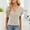 Khaki(New), variant on PNTUTB Women's Casual Solid Color Ribbed V Neck Button Front Loose Comfortable Short Sleeve T Shirts