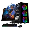 thumbnail image 1 of Xtreme PC Gaming AMD Radeon Vega Renoir Ryzen 5 5600G 16GB SSD 240GB 2TB Monitor 27 WIFI Black, 1 of 6