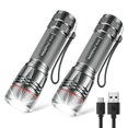 thumbnail image 1 of Linterna recargable WDTPro SFL002, paquete de 2, USB-C, IP65, 1 of 7