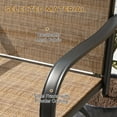 thumbnail image 5 of Outsunny 360° Swivel Outdoor Bar Stools Set of 2, Bar Height Chairs w/ Armrests, Flat Brown, 5 of 9