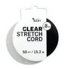 Cousin DIY Clear Elastic Stretch Beading Cord, 0.8mm Thickness, 50 yd.