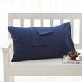 thumbnail image 6 of ANMINY Pillowcase Set of 2 Pillow Cases 300 Thread Count Soft Cotton Bed Pillow Covers Queen Size 20"x30" Blue, 6 of 6
