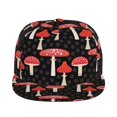 thumbnail image 2 of Haiem Forest Mushrooms Classic Snapback Cap Flat Bill Hat Baseball Cap Adjustable Size Cotton Dad Hat, 2 of 9