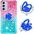thumbnail image 2 of for Samsung Galaxy A16 with Ring Kickstand, Girls Women Bling Cute Glitter Flowing Liquid Floating Sparkle Cover Gradient Quicksand Case for Samsung Galaxy A16. JB-Pink Green, 2 of 14