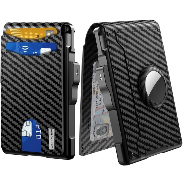Cartera Umoven AirTag para hombre con bloqueo RFID de piel