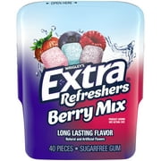 Extra Refreshers Berry Mix Sugar Free Chewing Gum - 40 Piece Bottle