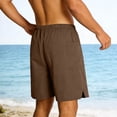 thumbnail image 7 of TEAJOPSUU Men's Sport Shorts Moisture-Wicking Elastic Waist Drawstring Casual Solid Color Outdoor Shorts I-Coffee, 7 of 7