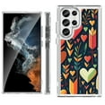 thumbnail image 1 of Shockproof Bumper Phone Case for Samsung Galaxy S23 Ultra 5G, by OneToughShield ® - Hearts n Arrows, 1 of 4
