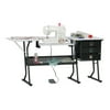 Sew Ready Alpha Hobby Sewing Table with Drawers in Black & White - 20000