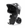 thumbnail image 1 of Soporte para teléfono de motocicleta con mini visera para casco, universal para smartphones de 4,7 a 7,2 pulgadas, soporte estable para bicicletas. Rotacion 360grados Negro, 1 of 6