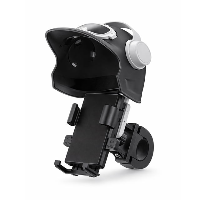 Soporte para teléfono de motocicleta con mini visera para casco, universal para smartphones de 4,7 a 7,2 pulgadas, soporte estable para bicicletas. Rotacion 360grados Negro