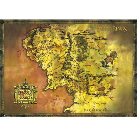 Lord Of The Rings- Middle Earth Map Giant Poster -