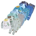 thumbnail image 1 of LYMAYTER Pyjama pour Filles en Coton Doux Printemps Automne Confort pour Garçons 6M-7Y, 1 of 8