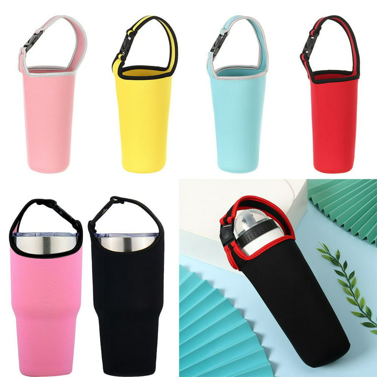 30oz Eco-Friendly Portable Tote Bag Tumbler Carrier Water Bottle Bag  Beverage Bag Cup Sleeve Mug Holder BLUE 