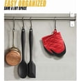 thumbnail image 3 of HEETLY Short Oven Mitts and Pot Holders Set,4-Piece,500°F Heat Resistant with Neoprene Grip,Red, 3 of 6