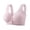 Purple01, variant on Front Button Up Large Cup Bra for Women Wireless Seamless Push-up Breathable ABC Cup Solid Colors Natural Shape