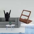 thumbnail image 2 of Estatua con gesto de rock y figuras de dedos con gesto de música rock, soporte para control remoto, organizador de almacenamiento de madera, soporte p, 2 of 8