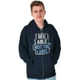 thumbnail image 5 of See Able Not Label Autism Awareness Zip Up Hoodie Men's Women's Brisco Brands S, 5 of 6