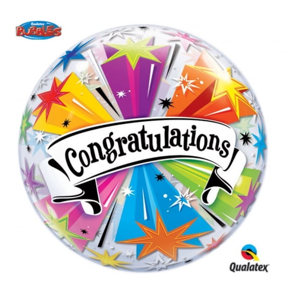 Qualatex Giant Congratulations Graduation Banner Blast 60cm Bubble Balloon