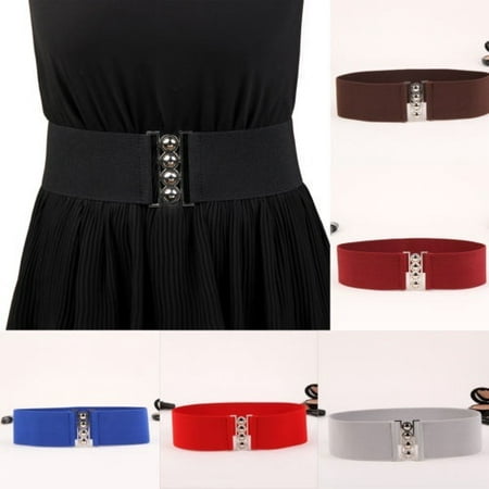 Women's Belt Fashion Elastic Stretchy Retro Wide Waist Cinch Belt ...