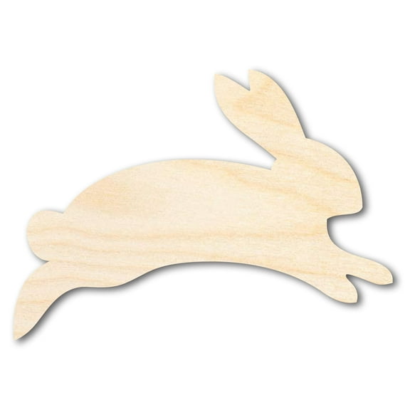 Unfinished Wood Cute Bunny Shape - Easter Spring Kids Craft - up to 46" DIY 7" / 1/2"