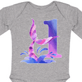 thumbnail image 4 of Inktastic 1st Birthday Mermaid Tail Boys or Girls Long Sleeve Baby Bodysuit, 4 of 5
