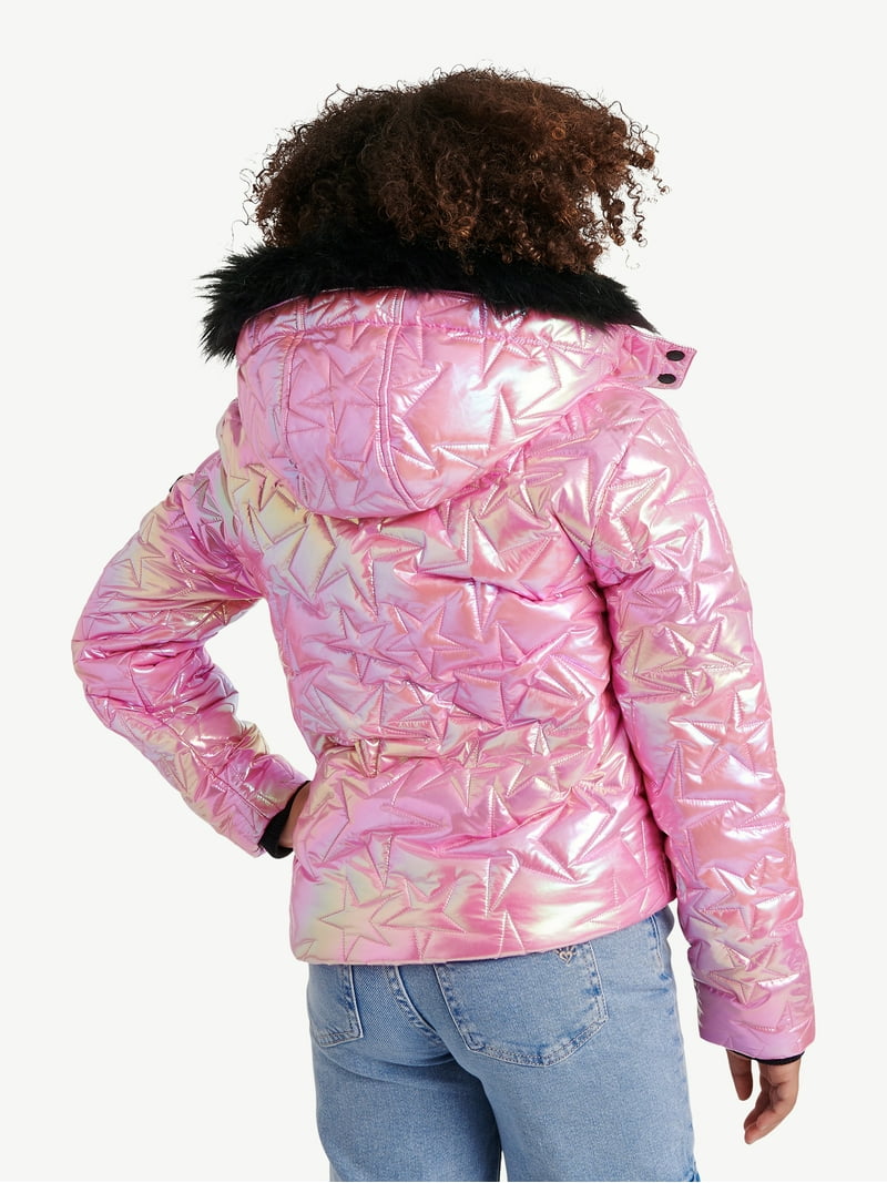 Justice Girl's Star Puffer Bomber, Sizes XS - XL - Walmart.com