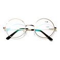 thumbnail image 1 of V.W.E. Unisex Round Metal Reading Glasses With Anti Reflective Coating and Spring Hinges (Gold, 1.00), 1 of 5