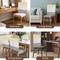 thumbnail image 6 of Chair Covers for Dining Room Herringbone Pattern Set of 4 Removable Chair Back Covers Vintage Yellow Ombre Grey Washable Chair Slipcovers Seat Protector for Party Wedding Kitchen Decorations, 6 of 8