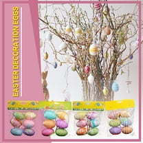Tupukom Decorative Easter Eggs Sparkling Easter Eggs Ornament Home Decor and DIY Crafts for Easter Tree