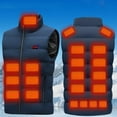 thumbnail image 2 of DODADAWANJ Men's Heated Vest Electric Heated Jacket Big and Tall Full Zip Heating Vests 23 Heating Zones Lightweight Quilted Snow Outwear Body Warmer (Battery Pack Not Included) L, 2 of 5