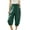 Green, variant on Women's High Waist Drawstring Harem Capri Pants with Pockets Cotton Cuffed Joggers Loose Fit Casual Summer Lounge Pants for Daily Wear