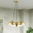 thumbnail image 5 of 41053-33 Livex Lighting Amador - 3 Light Cluster Pendant In Transitional Style-15 Inches Tall and 25 Inches Wide-Soft Gold/Polished Brass Finish, 5 of 9