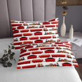 thumbnail image 3 of Erosebridal Red Truck Coverlet Set Twin, Railway Train Bedding Set, Transportation Decor 2pcs, 3 of 5