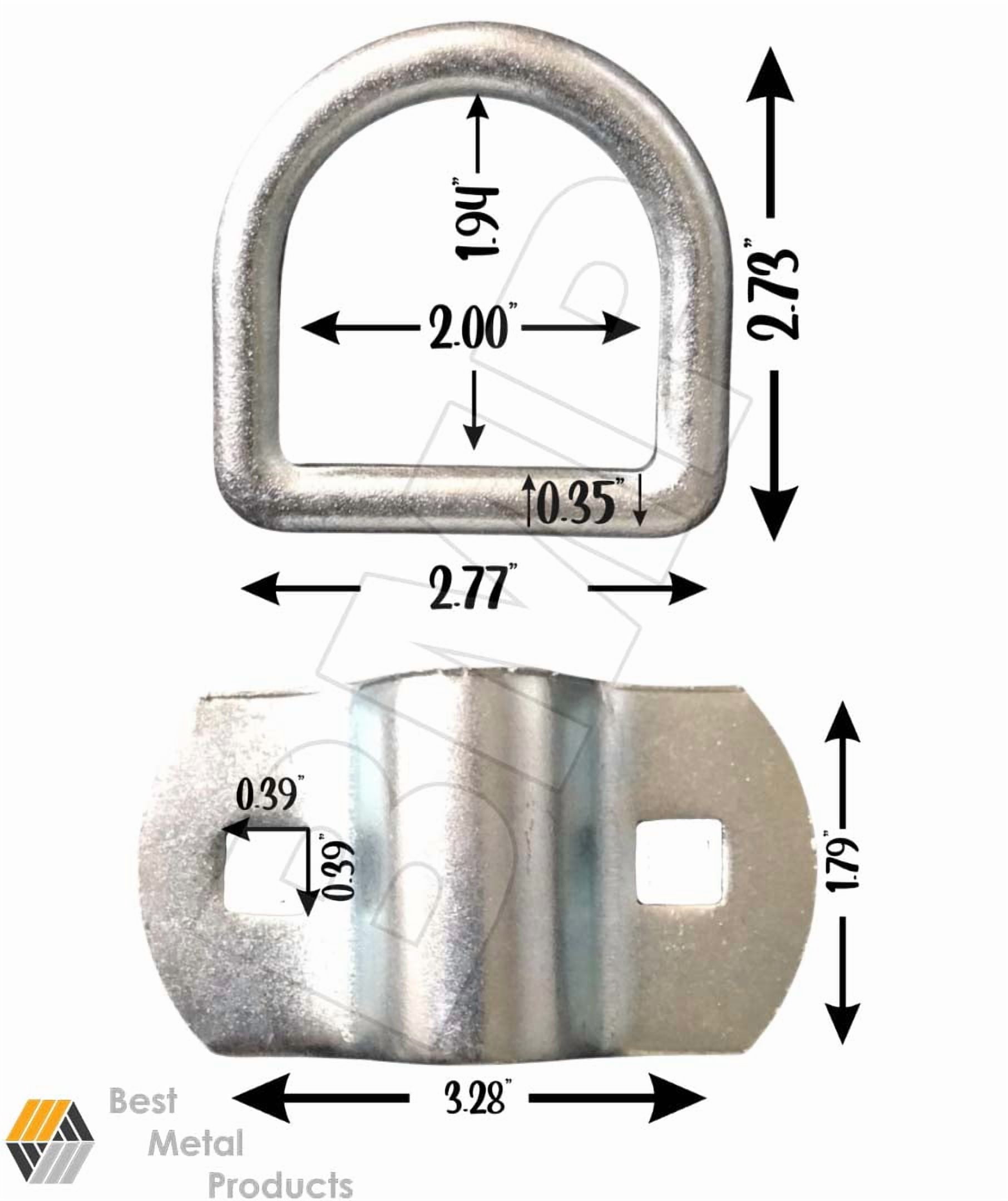 10 Bolt-On D Ring 3/8" 1000205