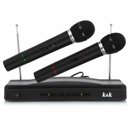 Noroomaknet Wireles Karaoke Microphone for Sing,AT-306 Wireless Dual Handheld Microphone KTV Bar Stage Equipment