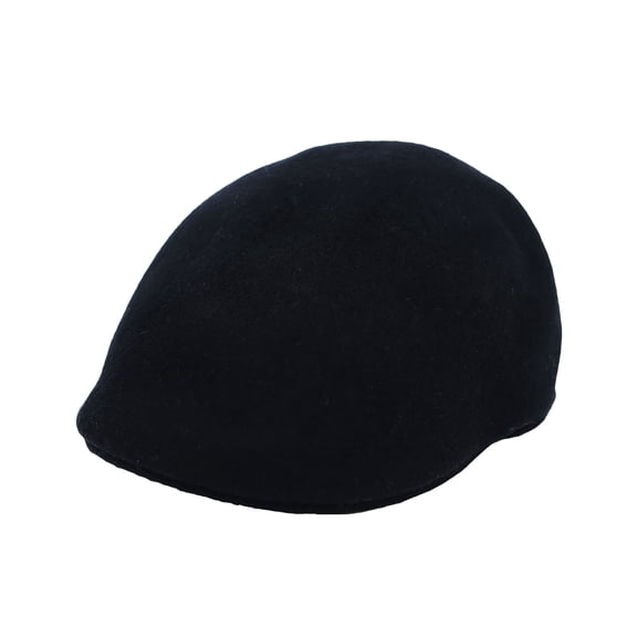 WITHMOONS Wool Seamless Newsboy Beret Hat Classic Ivy Flat Cap AC31374 (Black)