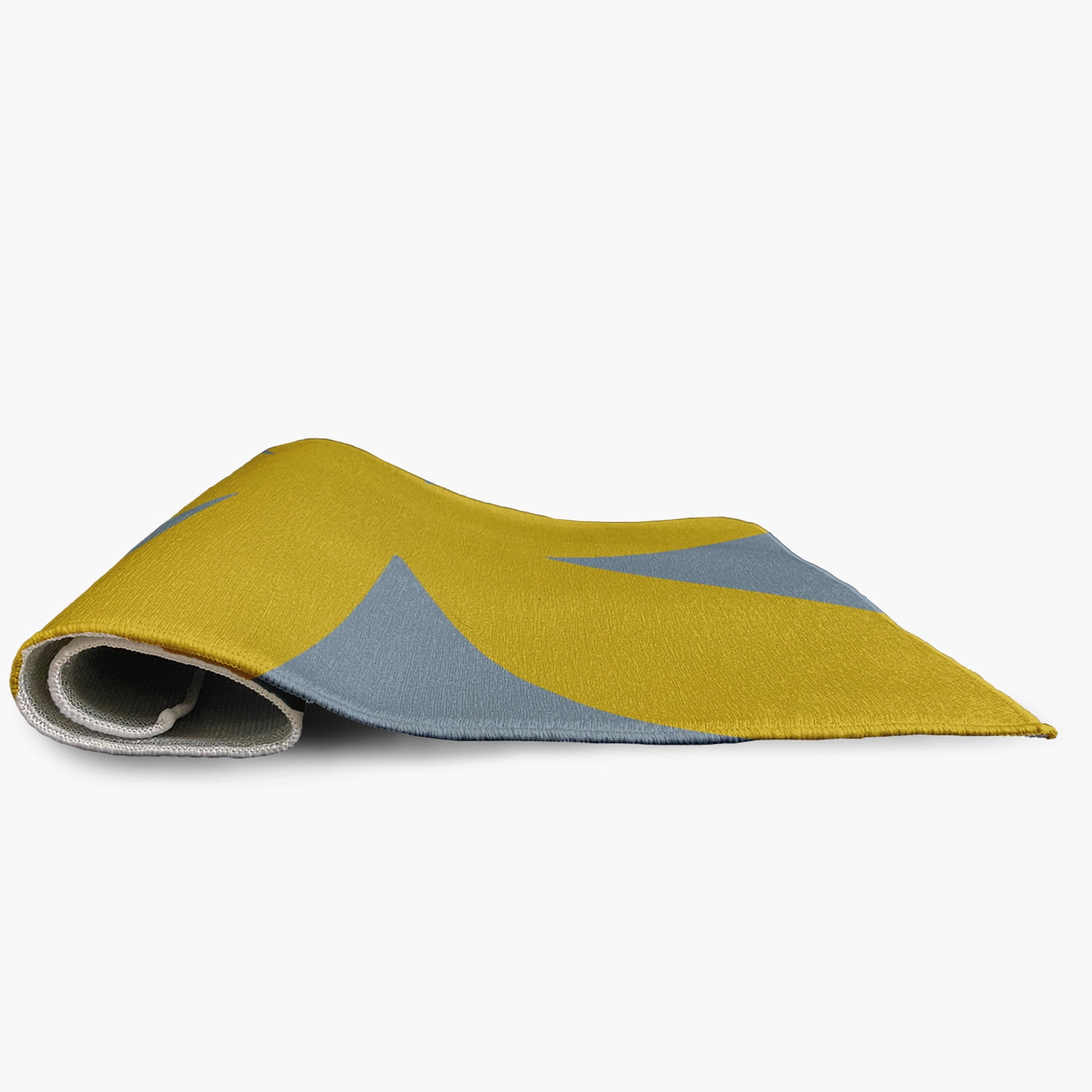 5' Round Simply Daisy Bold Flower Modern & Contemporary Chenille Area Rug, Mustard Yellow