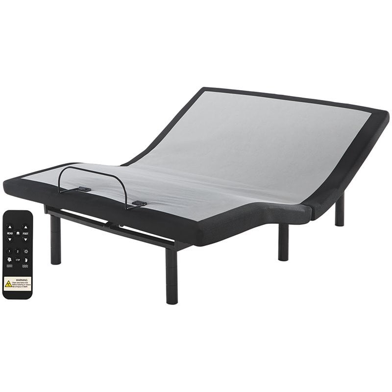 Ashley Furniture Adjustable Twin XL Bed with USB Ports in Black